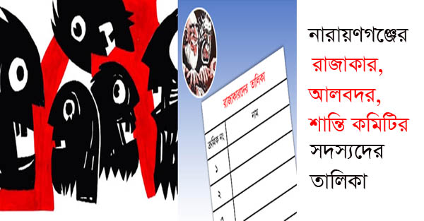 পরিচয়সহ নারায়ণগঞ্জের রাজাকারদের তালিকা পরিচয়সহ নারায়ণগঞ্জের রাজাকারদের তালিকা
