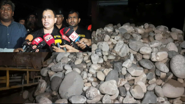 যৌথ অভিযান: ভোলাগঞ্জের লুট হওয়া বিপুল সাদা পাথর ডেমরায় জব্দ 