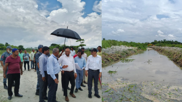 রূপগঞ্জে জলাবদ্ধতা পরিদর্শনে প্রশাসন, দখলমুক্ত করলেন খাল