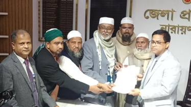 নারায়ণগঞ্জ-৩: হাতপাখার প্রার্থী গোলাম মসিহ’র মনোনয়নপত্র জমা