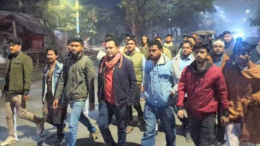 বন্দরে আগ্রাসনবিরোধী প্রতিবাদী মিছিল