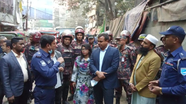 জেলা প্রশাসনের উদ্যোগে শহরে অবৈধ স্থাপনা উচ্ছেদ অভিযান