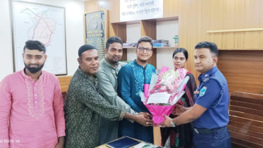 বন্দরের ওসিকে গণঅধিকার পরিষদের ফুলেল শুভেচ্ছা