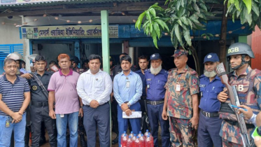 সিদ্ধিরগঞ্জে অবৈধ জ্বালানি তেলের দোকানে অভিযান