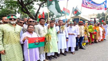 খালেদা জিয়াকে স্বাগত জানাতে ঢাকায় নারায়ণগঞ্জ বিএনপির শোডাউন