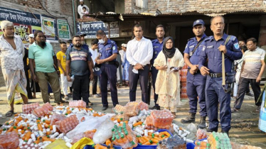 সিদ্ধিরগঞ্জে অবৈধ পানীয় কারখানা সিলগালা, ৪৬০ কার্টুন পণ্য জব্দ