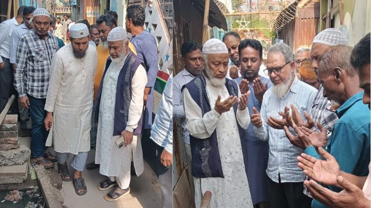 তল্লায় জলাবদ্ধতা পরিদর্শনে মাওলানা মইনুদ্দিন, সমাধানের আশ্বাস