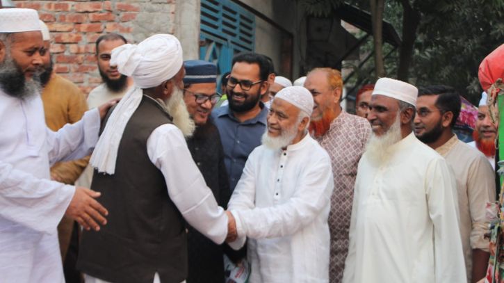 কলাগাছিয়ায় মাওলানা মঈনুদ্দিন আহমাদের গণসংযোগ