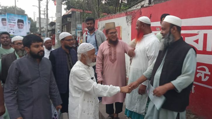 বন্দরে মাওলানা মইনুদ্দিন আহমাদের গণসংযোগ