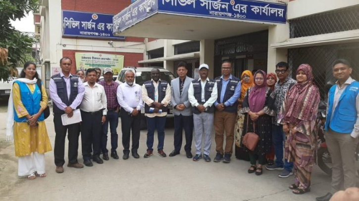 নারায়ণগঞ্জে বিশ্ব স্বাস্থ্য সংস্থার প্রতিনিধি দল