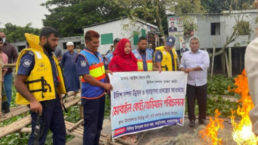 আড়াইহাজারে অভিযানে কারেন্ট জাল ও ইলিশ জব্দ