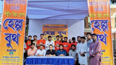 পূজামণ্ডপে এনসিপির নেতারা, শহীদ রিয়ার নামে ‘হেল্পডেস্ক’