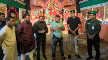 আড়াইহাজারে রাতভর পূজা মন্ডপে ইউএনও’র নির্ঘুম তদারকি