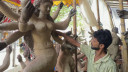 দুর্গাপূজা: প্রতিমা তৈরির ব্যস্ততায় মৃৎ শিল্পীরা