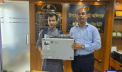 দৃষ্টি প্রতিবন্ধী শিক্ষার্থীর হাতে ল্যাপটপ তুলে দিলেন সদর ইউএনও