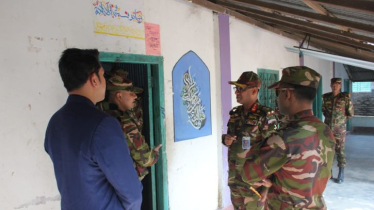 আড়াইহাজারে ভোটকেন্দ্র পরিদর্শনে সেনাবাহিনী, নিরাপত্তায় গুরুত্ব