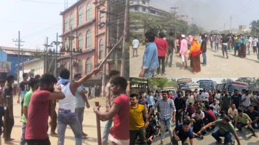 অবরোধের পর পুলিশের সঙ্গে সংঘর্ষে জড়ালো শ্রমিকরা, আহত ২০
