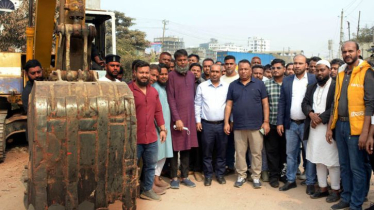 মৌচাক থেকে লিংকরোড পর্যন্ত রাস্তা সংস্কার কাজের উদ্বোধন