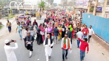 রুহুল–সাজ্জাদের নেতৃত্বে সিদ্ধিরগঞ্জে ধানের শীষের গণসংযোগ