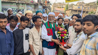 সিদ্ধিরগঞ্জে গোলাম মসীহকে নেতাকর্মীদের সংবর্ধনা