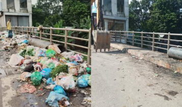 ত্রিবেণী পুল থেকে সরানো হলো ময়লার স্তূপ, স্বস্তি এলাকাবাসীর