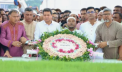 শহীদ জিয়া ও খালেদা জিয়ার সমাধিতে শ্রদ্ধা জানালেন এনডিএ চেয়ারম্যান রাজীব