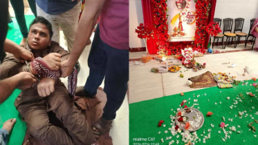 পূজার সময় যুবকের মন্দিরে হামলা, পরিবারের দাবি মানসিক ভারসাম্যহীন