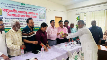 সোনারগাঁয়ে কৃষকরা পেলেন বিনামূল্যের বীজ-চারা-সার