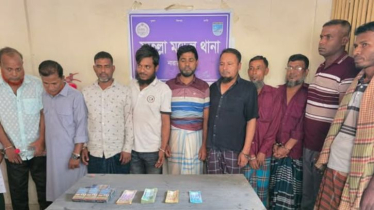 ফতুল্লায় জুয়ার আসরে অভিযান, নগদ টাকাসহ ১১ জুয়াড়ি গ্রেপ্তার