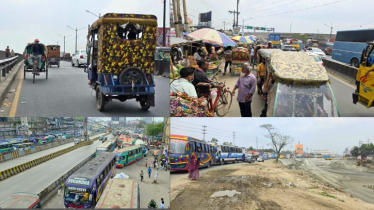 ঈদযাত্রা: সংস্কার কাজ-যানজটে দুই মহাসড়কে ভোগান্তির শঙ্কা