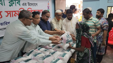 বঙ্গসাথী ক্লাবের উদ্যোগে ২২০০ মানুষের মাঝে ঈদ সামগ্রী বিতরণ