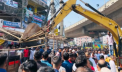 রূপগঞ্জে ঢাকা-সিলেট মহাসড়কের অবৈধ স্থাপনা উচ্ছেদ