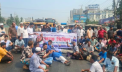 বিদ্যুৎ সংযোগের দাবিতে লিংক রোড অবরোধ মিতালী মার্কেটের ব্যবসায়ীদের